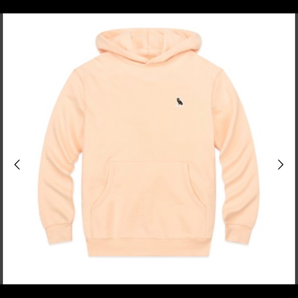 OVO Owl Logo Patch Hoodie - Peach